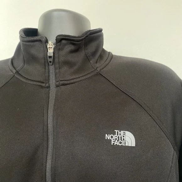 The North Face Black Zip Up Jacket Lined Mock Neck Womens Size XL - Picture 2 of 6